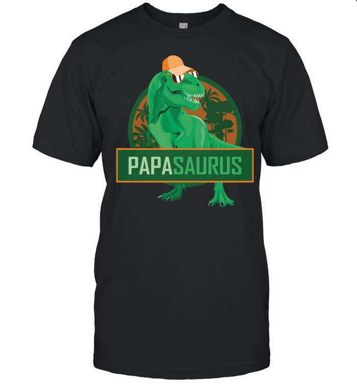 Papasaurus Papa Dinosaur Father Of A Birthday Boy Dino Party  Classic Men's T-shirt