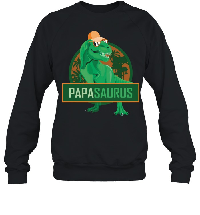Papasaurus Papa Dinosaur Father Of A Birthday Boy Dino Party  Unisex Sweatshirt