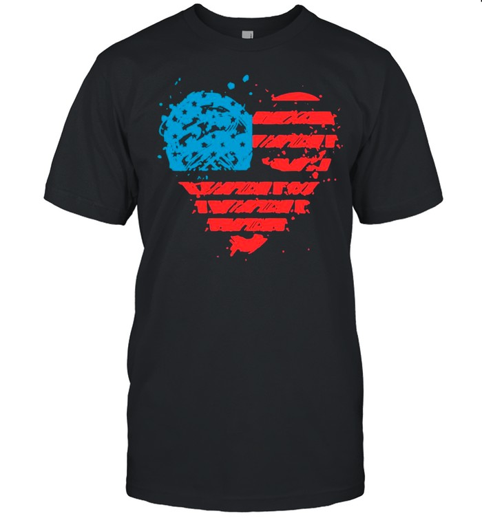 Heart American Flag shirt Classic Men's T-shirt