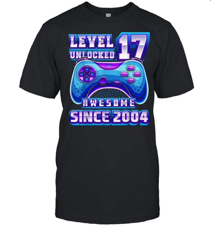 Level 17 Unlocked Awesome 2004 Video Game 17th Birthday shirt Classic Men's T-shirt