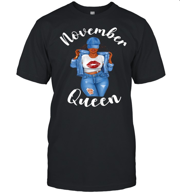 African American November Queen Mothers Day Mom Lips Sassy  Classic Men's T-shirt