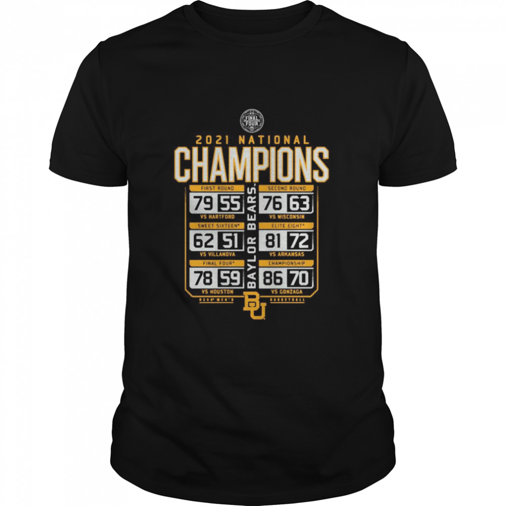 Baylor Bears 2021 NCAA Men’s Basketball National Champions Posterize Schedule shirt Classic Men's T-shirt