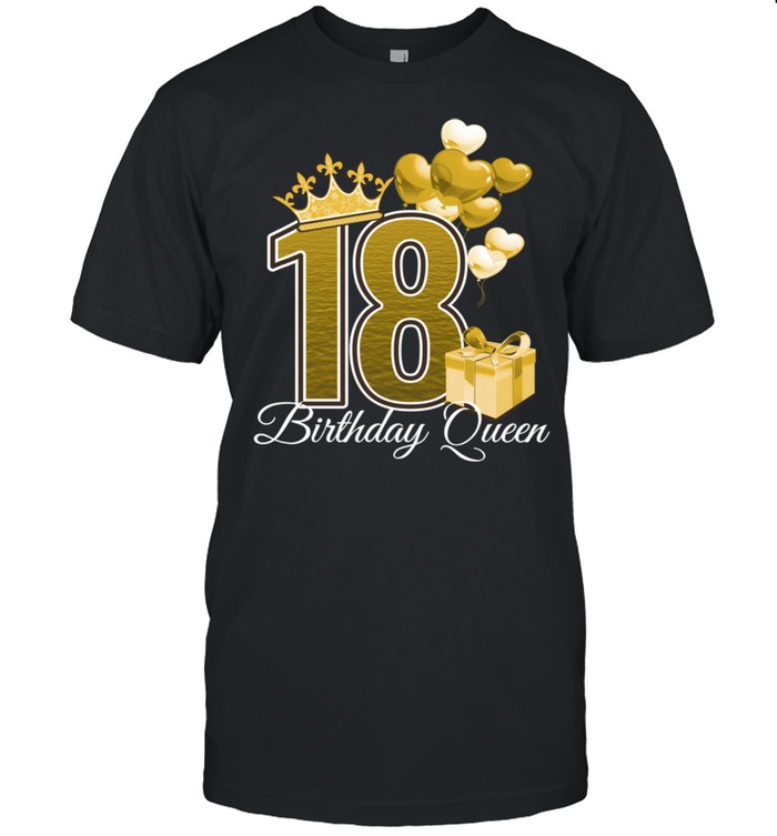Eighteen Birthday Queen Gold  Classic Men's T-shirt