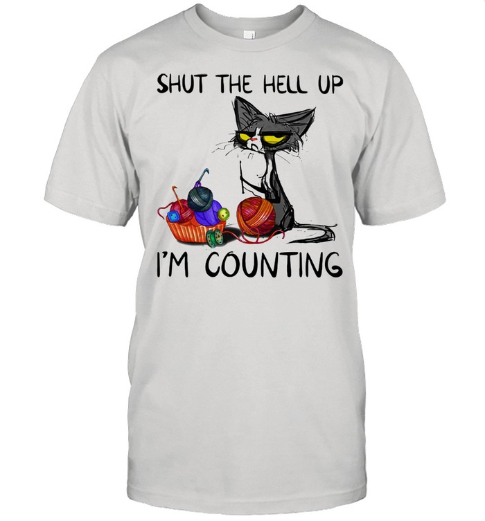 Shut The Hell Up I'm Counting Cat Knit  Classic Men's T-shirt
