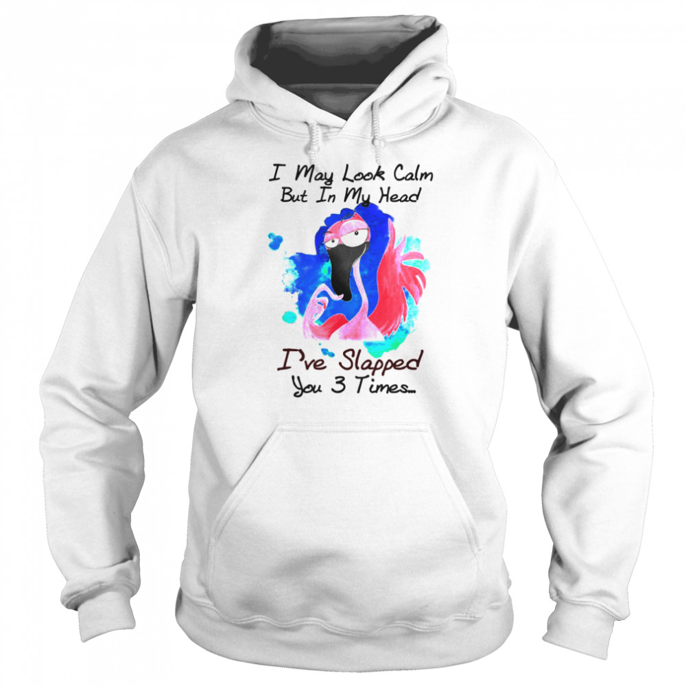 Flamingo I May Look Calm But In My Head I’ve Slapped You 3 Times T-shirt Unisex Hoodie