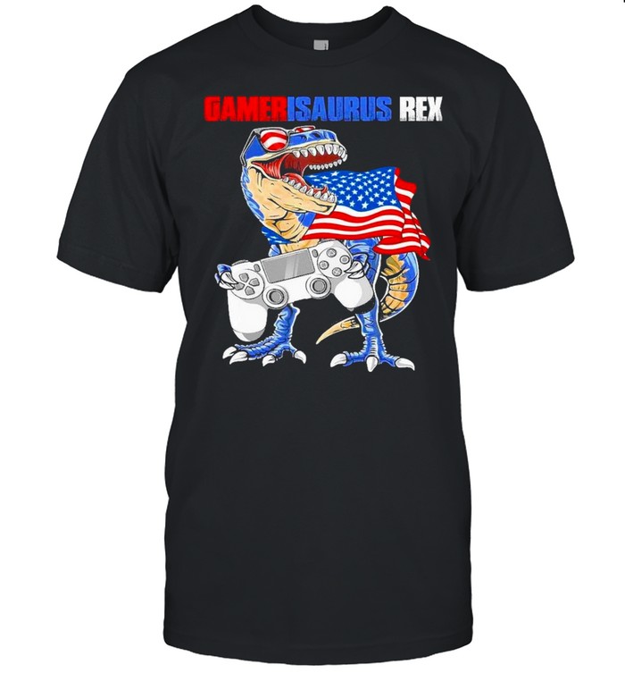 Gamersaurus Rex American Flag shirt Classic Men's T-shirt