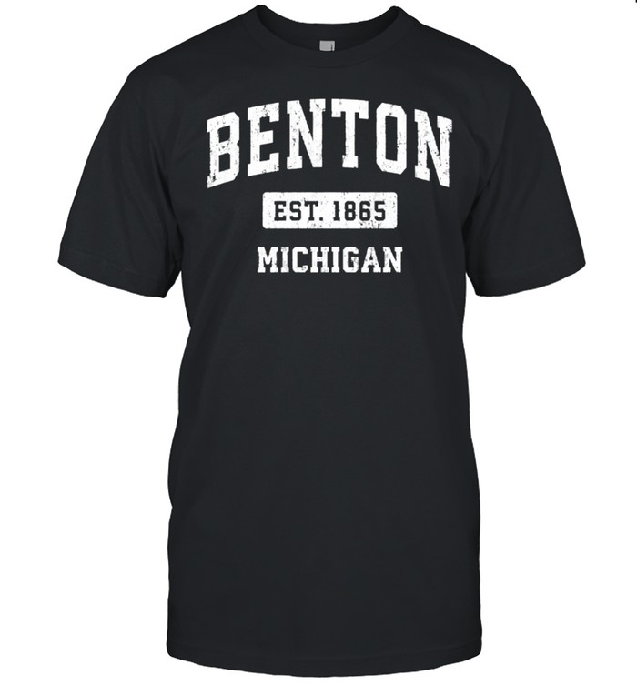 Benton Michigan MI Vintage Sports Established Design shirt Classic Men's T-shirt