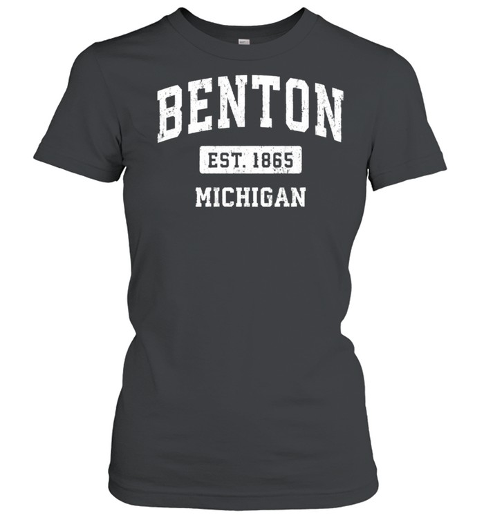 Benton Michigan MI Vintage Sports Established Design shirt Classic Women's T-shirt