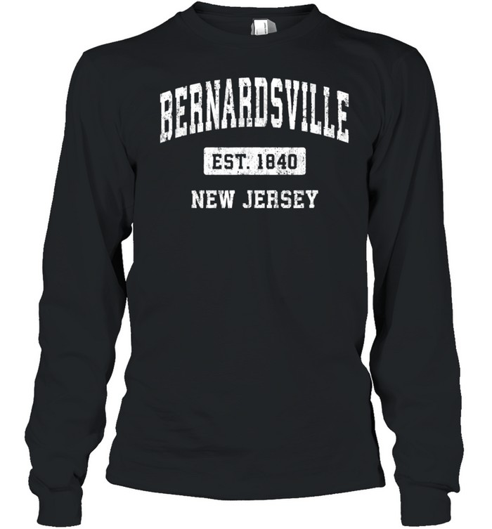 Bernardsville New Jersey NJ Vintage Sports Established Desig shirt Long Sleeved T-shirt