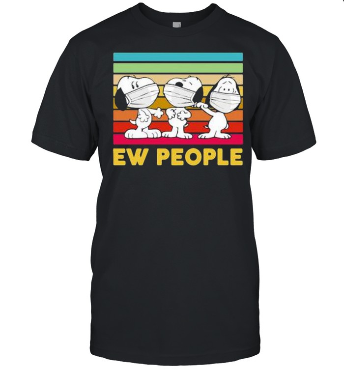 Ew People Three Snoopy Wear Mask VIntage  Classic Men's T-shirt
