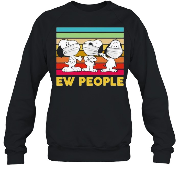Ew People Three Snoopy Wear Mask VIntage  Unisex Sweatshirt