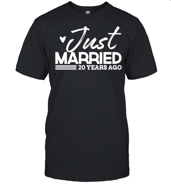 Just Married 20 Year Anniversary & Outfit shirt Classic Men's T-shirt