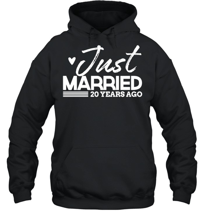 Just Married 20 Year Anniversary & Outfit shirt Unisex Hoodie