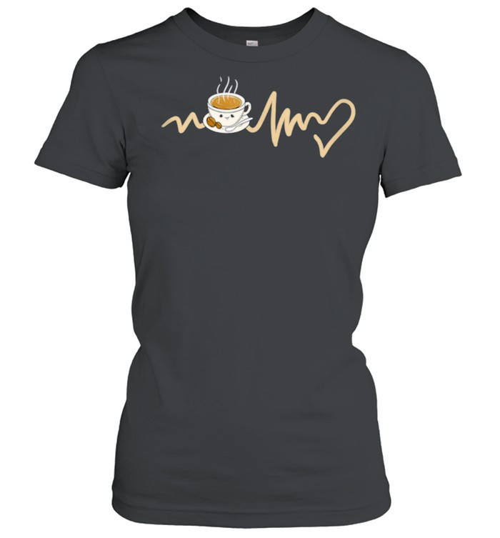 Kawaii Coffee Heartbeat shirt Classic Women's T-shirt