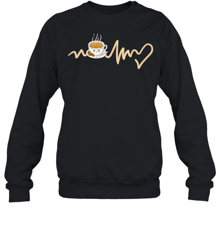 Kawaii Coffee Heartbeat shirt Unisex Sweatshirt