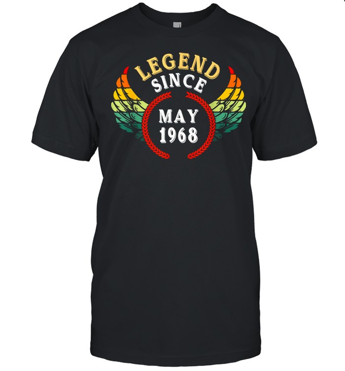 Legend Since May 1968 Vintage 53rd Birthday 53 Year Old 2021 shirt Classic Men's T-shirt