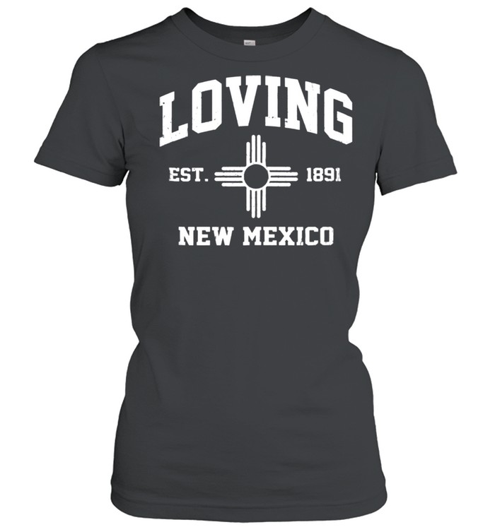 Loving New Mexico NM vintage State Athletic style shirt Classic Women's T-shirt