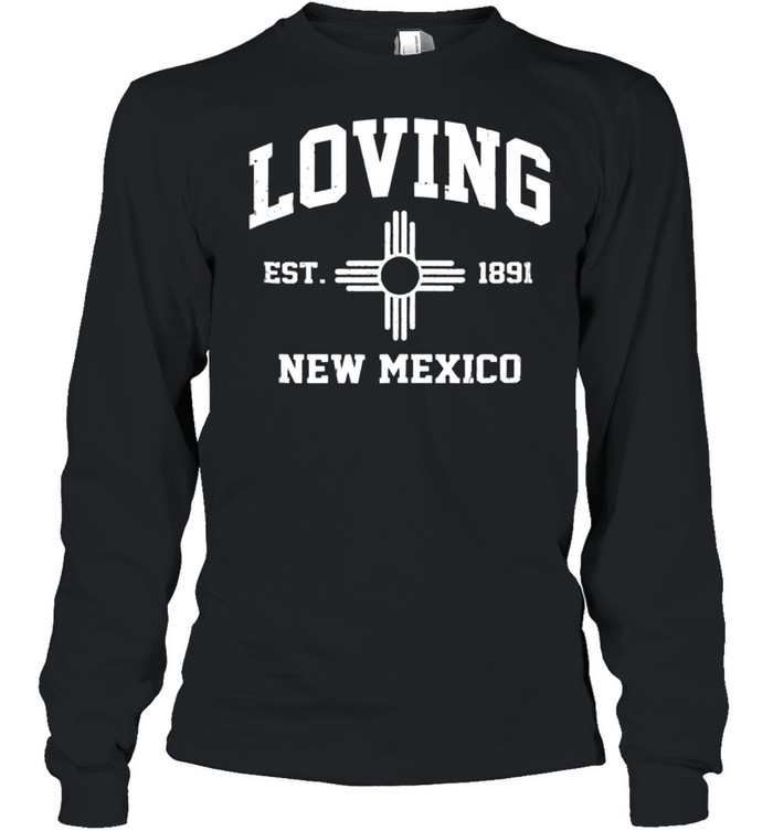 Loving New Mexico NM vintage State Athletic style shirt Long Sleeved T-shirt