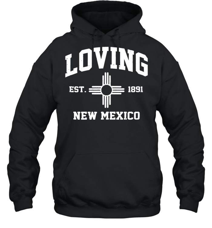 Loving New Mexico NM vintage State Athletic style shirt Unisex Hoodie