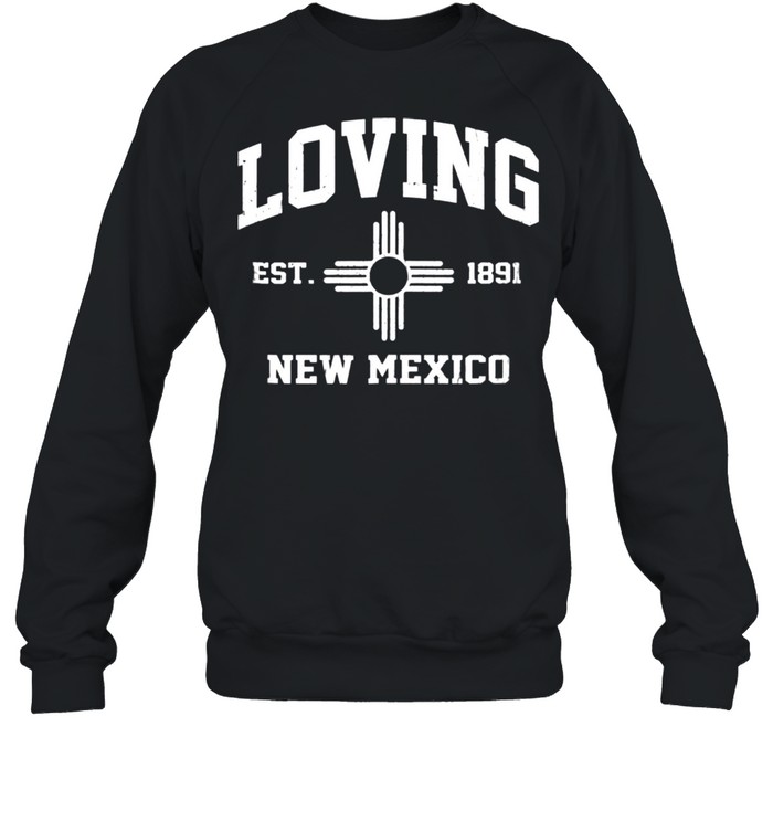 Loving New Mexico NM vintage State Athletic style shirt Unisex Sweatshirt