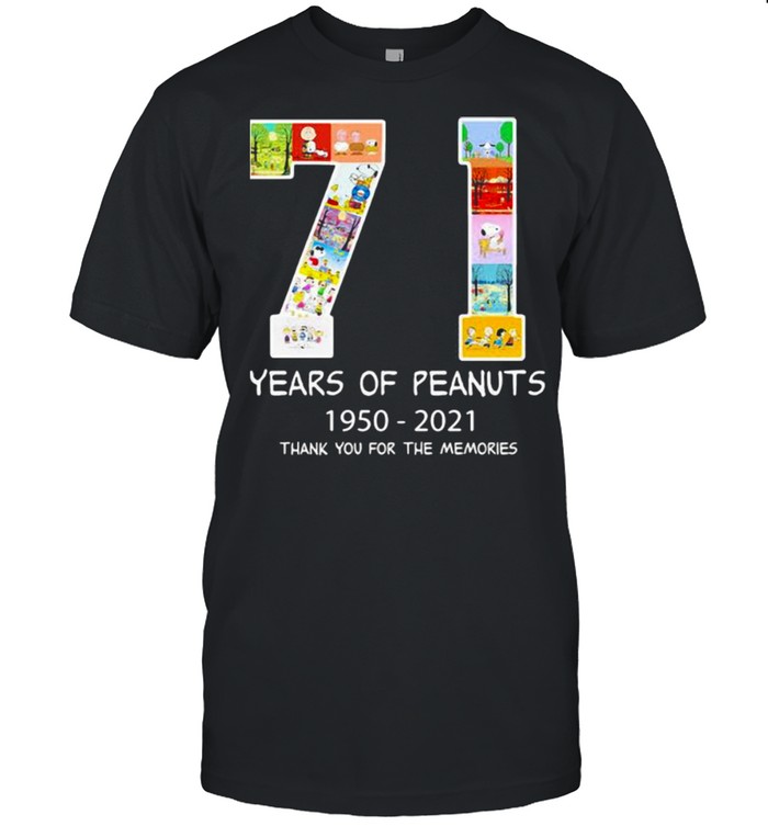 71 Years Of Peanuts 1950 2021 Thank You For The Memories  Classic Men's T-shirt