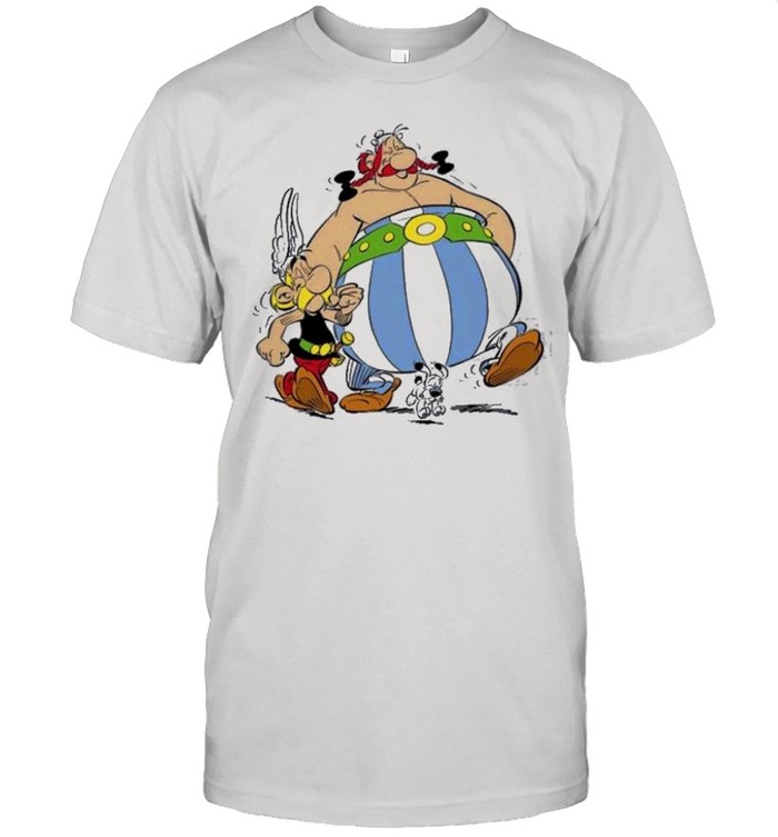 Best friends asterix and obelix sleeve white kids shirt