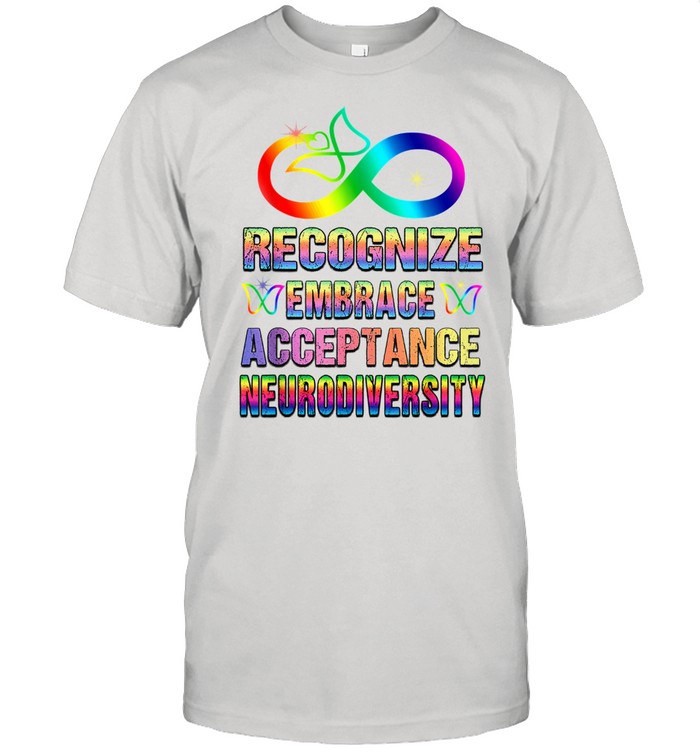 Recognise Embrace Acceptance Neurodiversity Autism Adhd LGBT  Classic Men's T-shirt