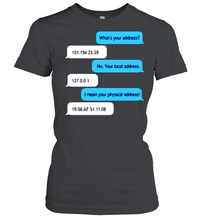 What Is Your Address No Your Local Address I Mean Your Physical Address T-shirt Classic Women's T-shirt