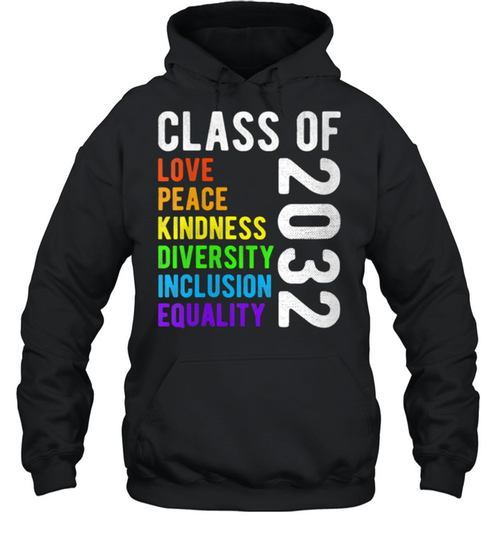 Class Of 2032 Peace Love Class Of 2032 shirt Unisex Hoodie