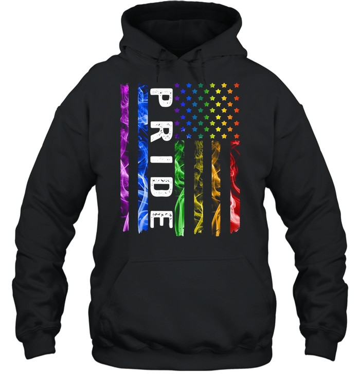 Color Pride American flag shirt Unisex Hoodie