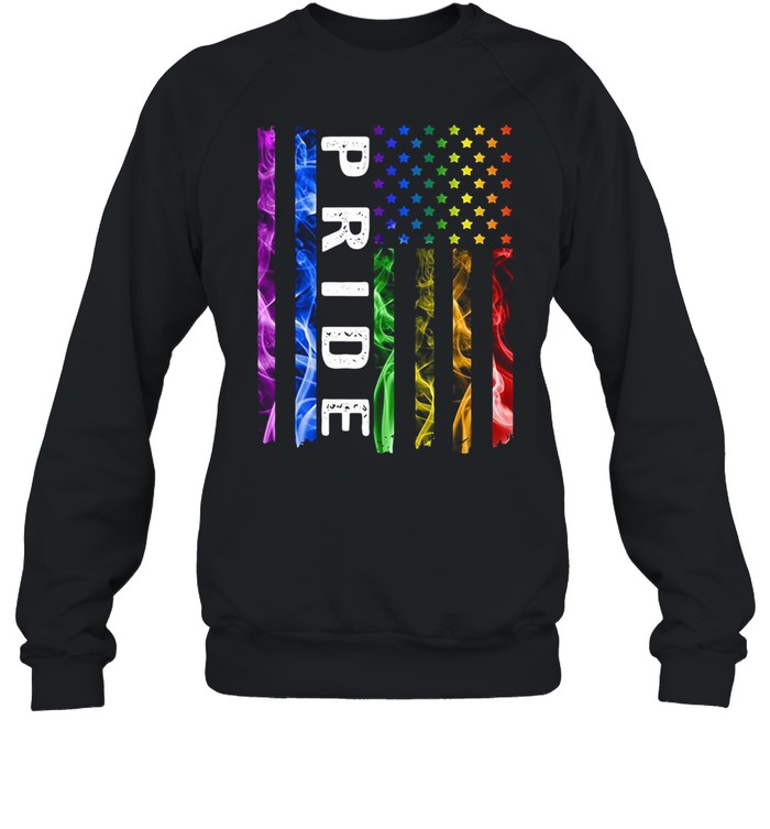 Color Pride American flag shirt Unisex Sweatshirt