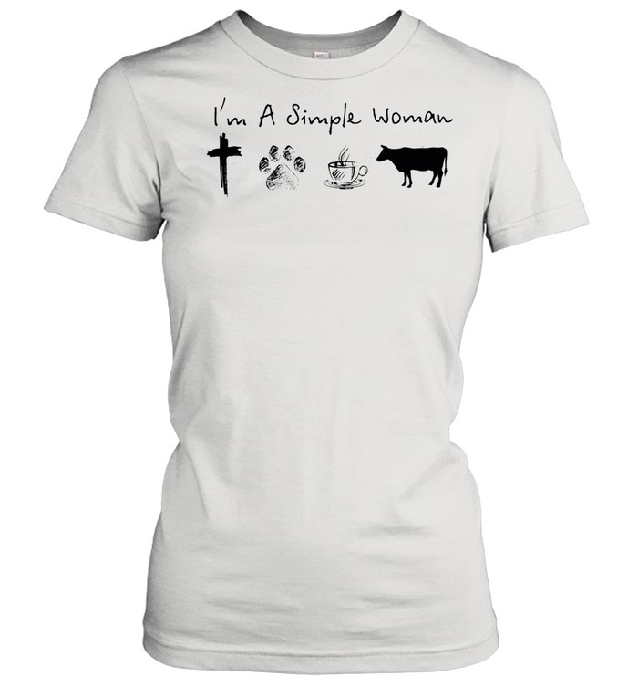 Im a simple woman Jesus dog coffee and horse shirt Classic Women's T-shirt