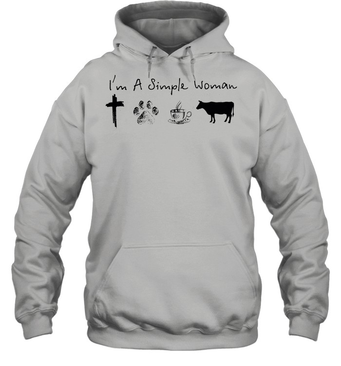 Im a simple woman Jesus dog coffee and horse shirt Unisex Hoodie