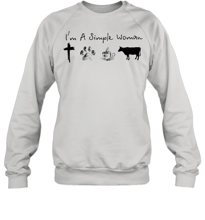 Im a simple woman Jesus dog coffee and horse shirt Unisex Sweatshirt