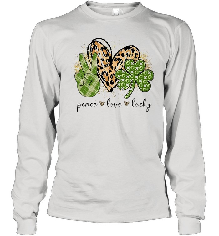 Peace Love Lucky Irish shirt Long Sleeved T-shirt