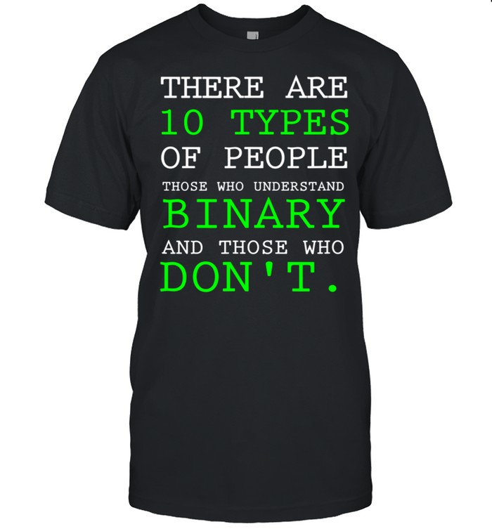 People Who Understand Binary Math Science Sarcastic shirt