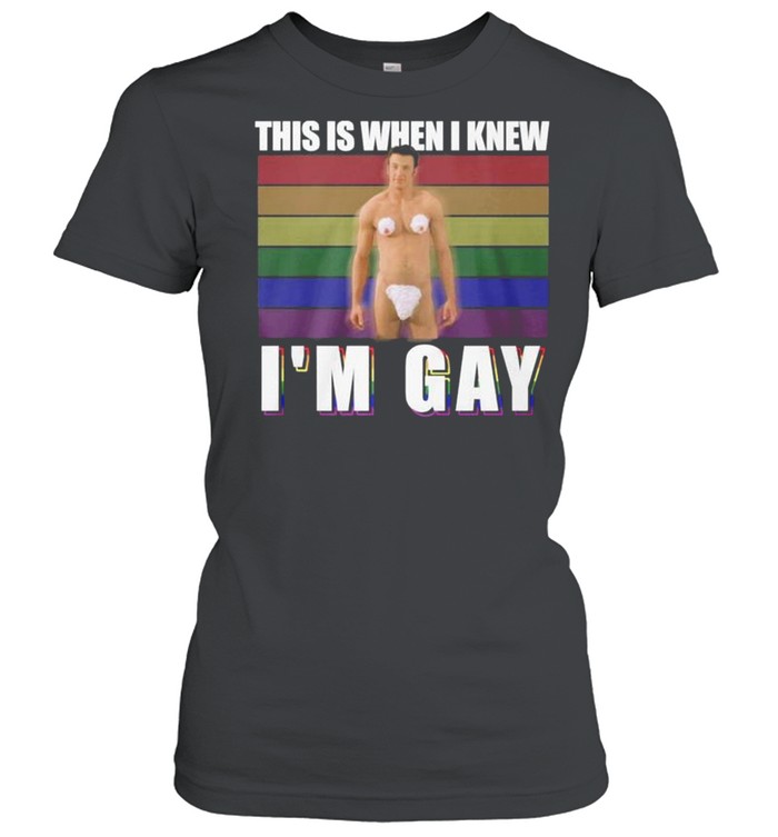 Chris Evans this is when I knew I’m gay shirt Classic Women's T-shirt