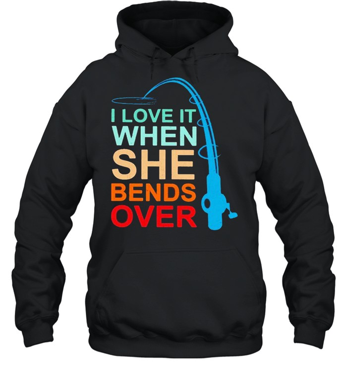 Fishing I Love It When She Bends Over Vintage Unisex Hoodie