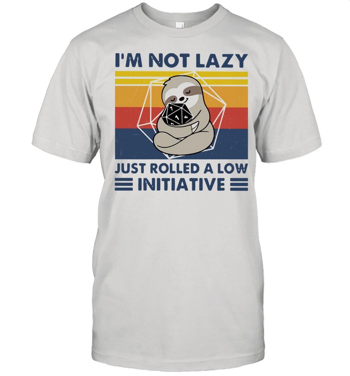 Sloth I'm Not Lazy Just Rolled A Low Initiative Vintage Classic Men's T-shirt