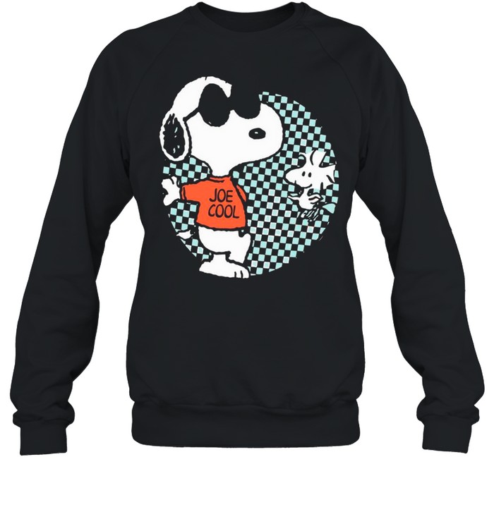 Snoopy Joe Cool And Woodstock Checkered Cartoon shirt Unisex Sweatshirt