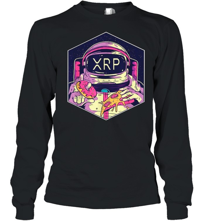 XRP Symbol Crypto Currency To The Moon Astronaut shirt Long Sleeved T-shirt