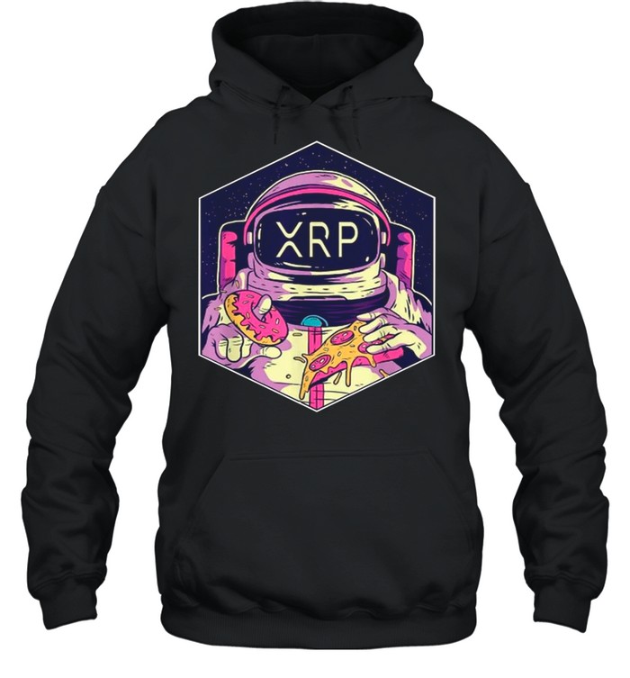 XRP Symbol Crypto Currency To The Moon Astronaut shirt Unisex Hoodie