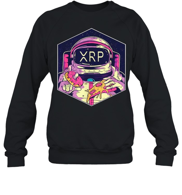 XRP Symbol Crypto Currency To The Moon Astronaut shirt Unisex Sweatshirt