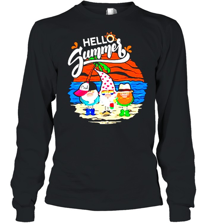 Gnomes Hello Summer shirt Long Sleeved T-shirt