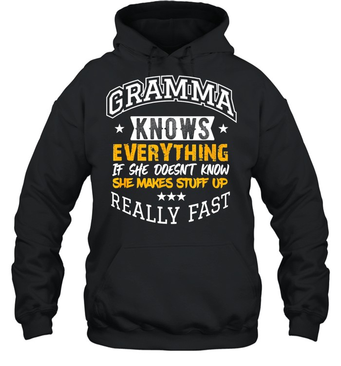 Gramma knows everything mom grandma grandkids mothers day shirt Unisex Hoodie