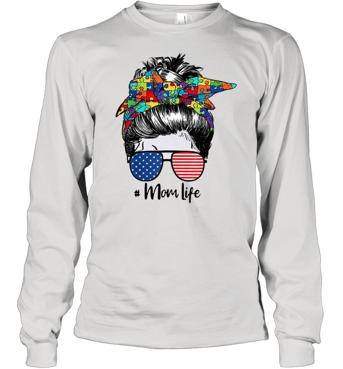 Autism Awareness Mom Life shirt Long Sleeved T-shirt