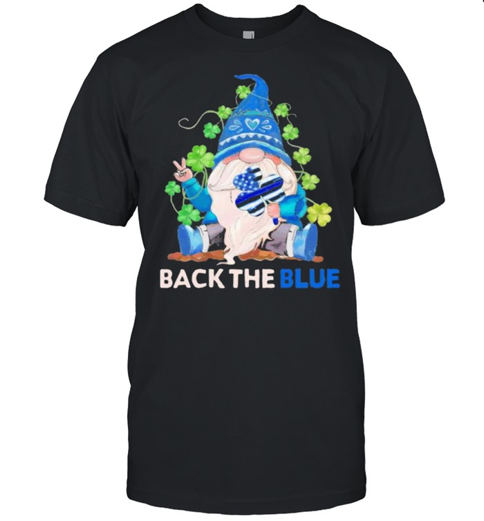 Back The Blue Police Gnome Patricks Day Classic Men's T-shirt