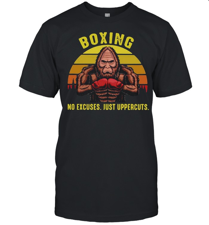 Bigfoot Boxing No Excuses Just Uppercuts Vintage Retro T-shirt Classic Men's T-shirt