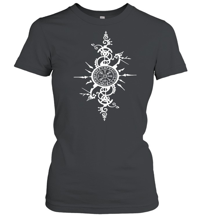 Celtic Viking Compass Vegvisir Rune Nordic Symbol T-shirt Classic Women's T-shirt