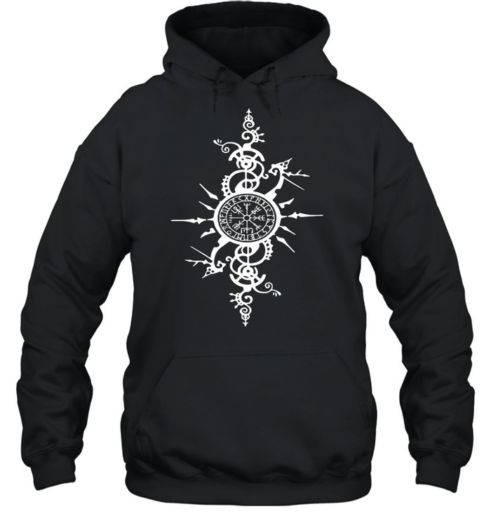 Celtic Viking Compass Vegvisir Rune Nordic Symbol T-shirt Unisex Hoodie